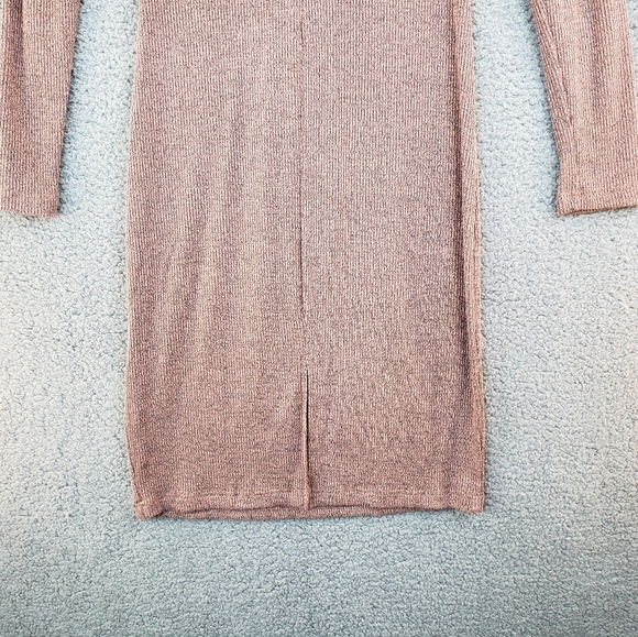 Walter Baker Tenley cut out twist front Knit Sweater Dress Blush & Grey Sz L - Picture 12 of 13